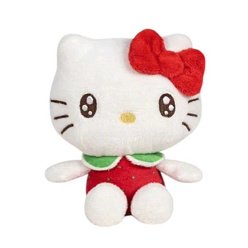 Sanrio Hello Kitty and Friends Macedonia Watermelon Scented Hello Kitty Small Plush Toy (12 cm, Red/White/Green)